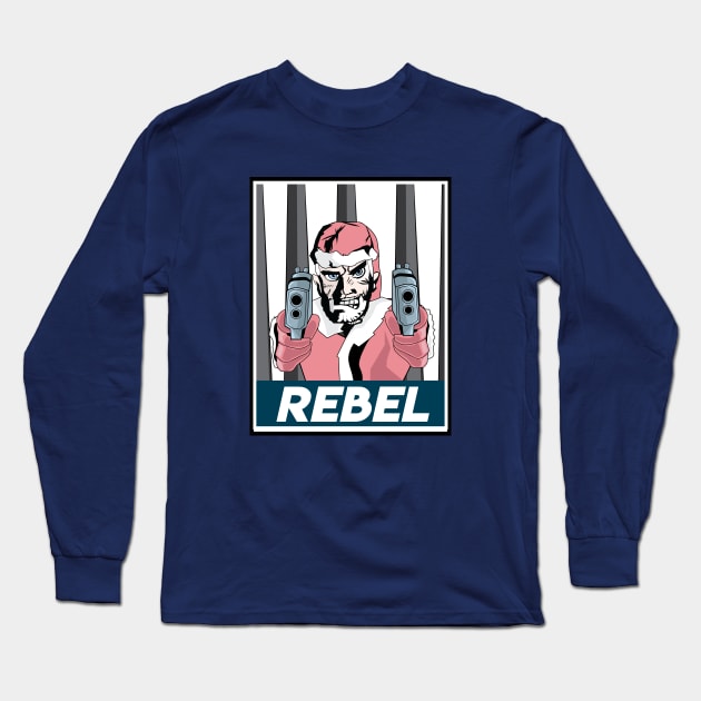 Rebel Santa Prison Break Long Sleeve T-Shirt by FungibleDesign